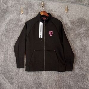 T-mobile Full Zip Employes Black Womens Jacket Long Sleeve Size Medium